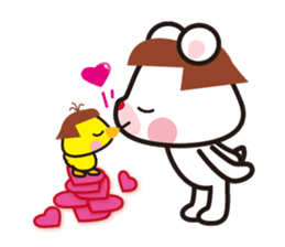 Bobbed hair animals sticker #1696572