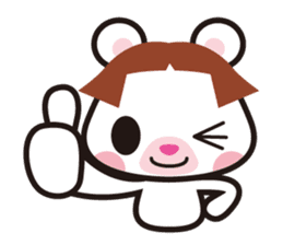 Bobbed hair animals sticker #1696573