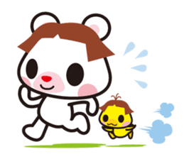 Bobbed hair animals sticker #1696574