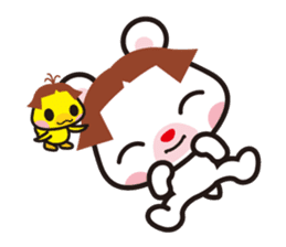 Bobbed hair animals sticker #1696575