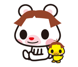 Bobbed hair animals sticker #1696576