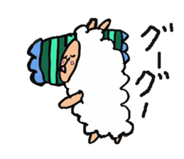 alpaca man sticker #1696700