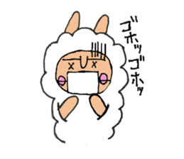 alpaca man sticker #1696706