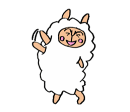 alpaca man sticker #1696708