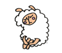 alpaca man sticker #1696709