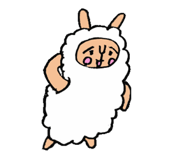 alpaca man sticker #1696718