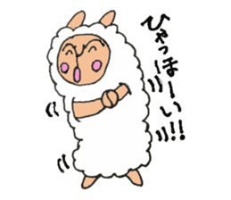 alpaca man sticker #1696724