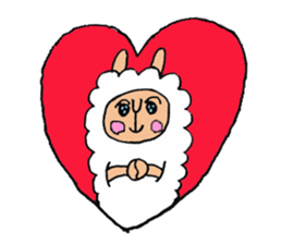 alpaca man sticker #1696736