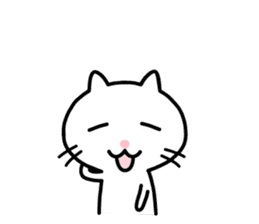 Cute White Cat Sticker sticker #1697002