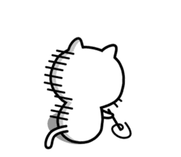 Cute White Cat Sticker sticker #1697009
