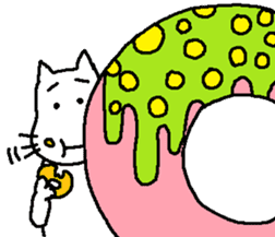 Mofu-san and Donut sticker #1697054
