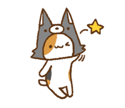 cat which wants to become a wolf sticker #1697374