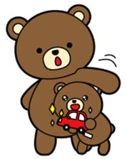 Daily life of the parent and child bear sticker #1697498