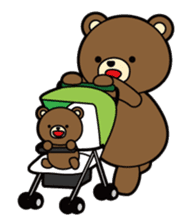 Daily life of the parent and child bear sticker #1697500