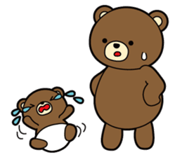 Daily life of the parent and child bear sticker #1697504