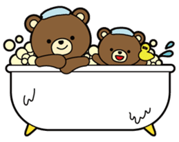 Daily life of the parent and child bear sticker #1697506