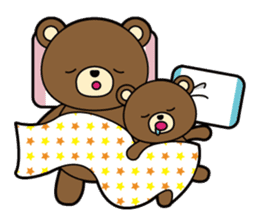 Daily life of the parent and child bear sticker #1697507