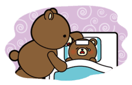 Daily life of the parent and child bear sticker #1697508