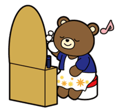 Daily life of the parent and child bear sticker #1697519