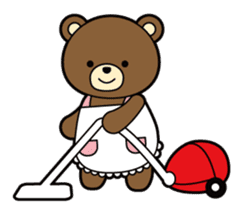 Daily life of the parent and child bear sticker #1697520