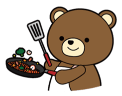 Daily life of the parent and child bear sticker #1697521
