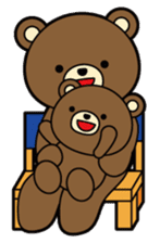 Daily life of the parent and child bear sticker #1697522