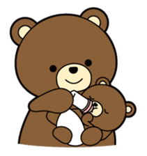 Daily life of the parent and child bear sticker #1697523