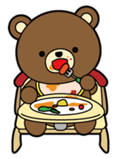 Daily life of the parent and child bear sticker #1697524