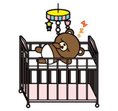 Daily life of the parent and child bear sticker #1697525