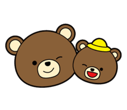 Daily life of the parent and child bear sticker #1697526