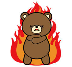 Daily life of the parent and child bear sticker #1697529