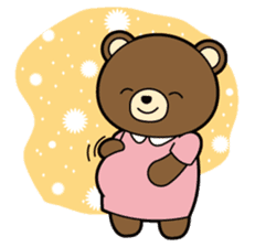 Daily life of the parent and child bear sticker #1697532