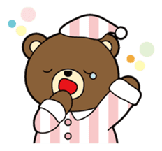 Daily life of the parent and child bear sticker #1697535