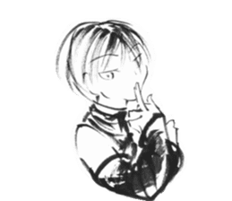 cuteblack sticker #1697633