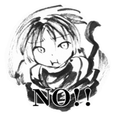 cuteblack sticker #1697649