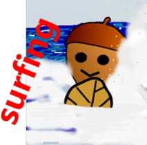 big adventure of  acorn boy sticker #1699842