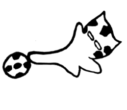 Soccer cat sticker #1701075