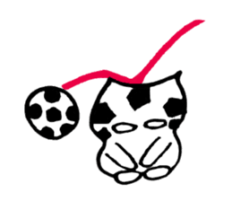 Soccer cat sticker #1701077