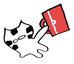 Soccer cat sticker #1701085