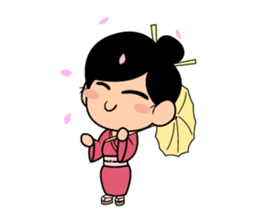 Kawaii Japanese Girl sticker #1701367