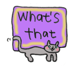 My English message cat sticker #1702179