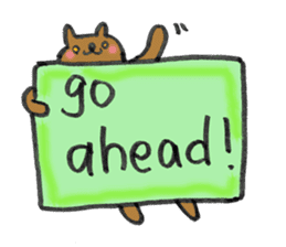 My English message cat sticker #1702182