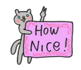 My English message cat sticker #1702197