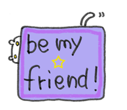 My English message cat sticker #1702208