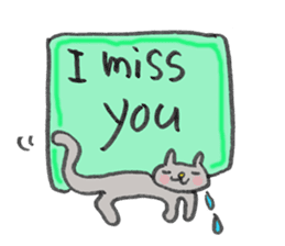 My English message cat sticker #1702215