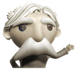 3D sticker of old man sticker #1702410