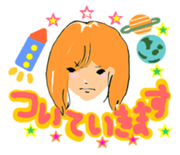 Girls Face sticker #1702683