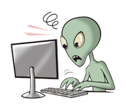 Broken tooth Alien sticker #1706155