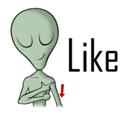 Broken tooth Alien sticker #1706167