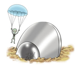 Broken tooth Alien sticker #1706170